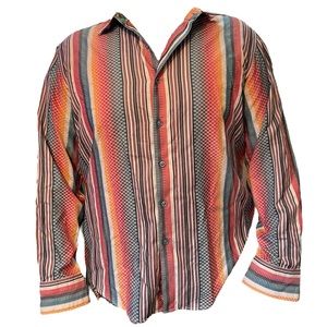 Robert Graham Men’s Classic Fit Psychedelic Groovy Long Sleeve Button Up Shirt